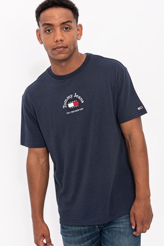 T Shirt Bleu Marine Tommy Hilfiger Destock Jeans