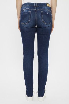 Jeans slim bleu délavé Pulp