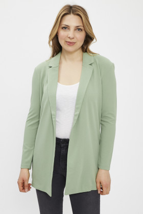 Manteau court vert tendre femme