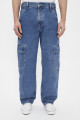 Jeans cargo ample Silvertab bleu délavé