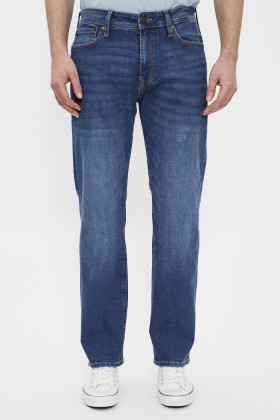 Jeans original bleu délavé coupe classique homme