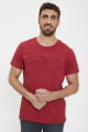 T-shirt rouge coupe regular col rond