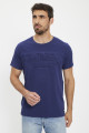 T-shirt bleu nuit coupe regular col rond