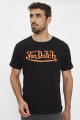 T-shirt Von Dutch Bruce noir logo orange