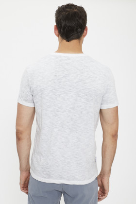 Tee Shirt Tino-A Blanc Gris Anthracite Chiné