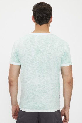 Tee Shirt Tino-A Blanc et vert Chiné homme