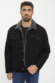 Veste Trucker sherpa noire type 3