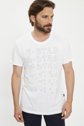 T-shirt blanc Gradient Graphic homme