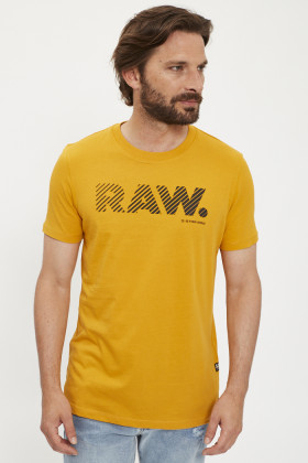 T-shirt 3d logo RAW jaune HOMME