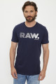 T-shirt 3D logo RAW bleu marine