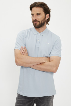 Polo slim Oluv bleu ciel homme