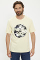 T- shirt logo camo jaune