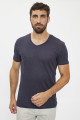 T-shirt Tom bleu col V