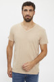 T-shirt Tom beige col V