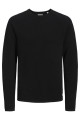 Pull tricoté col rond noir