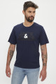 T-shirt bleu marine coupe standard