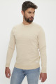 Pull ras du cou beige