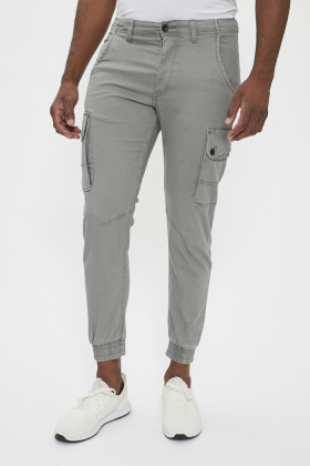 Pantalon cargo homme gris