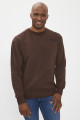 sweat marron ras du cou relaxed fit