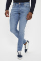 Jeans bleu denim slim coton mélangé