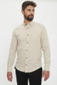 Chemise coupe confort beige