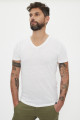 T-shirt Tom col V blanc