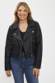 Veste Biker noir en simili cuir