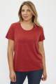 T-shirt rouge aspect soyeux