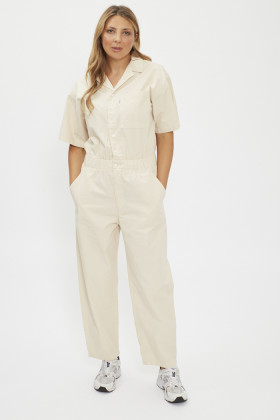 Combinaison beige relaxed fit femme