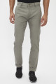 Pantalon chino slim gris en coton mélangé