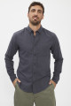 Chemise coupe confort gris anthracite