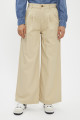 Pantalon large plissé safari beige