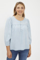 Blouse Halsey 3/4 bleu ciel