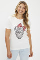 T-shirt imprimé fantaisie blanc