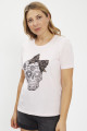 T-shirt imprimé fantaisie rose