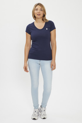 T- shirt bleu foncé coupe slim