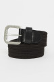 Ceinture tissée extensible noire