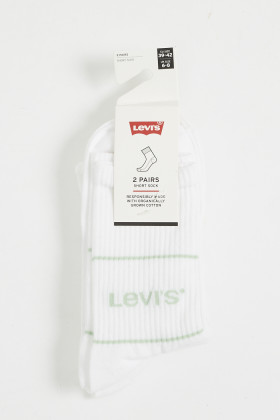 Lot de 2 paires de chaussettes blanches levi's