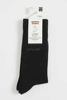 Chaussettes noirs en coton et tencel homme levi's