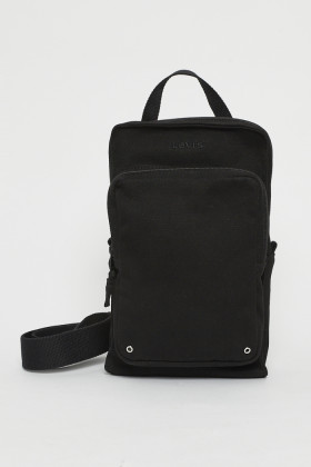 Sac bandoulière Zip sling noir unisexe 