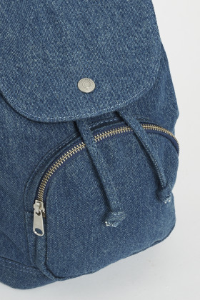 Sac à bandoulière bleu jean femme