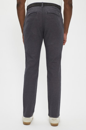 Pantalon chino structured straight anthracite