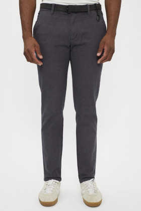 Pantalon chino structured straight anthracite homme