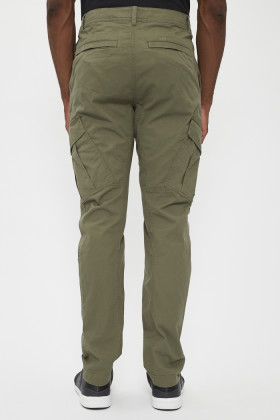 Pantalon cargo regular vert olive