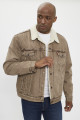 Veste Trucker sherpa marron