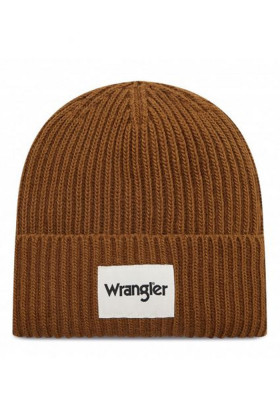 Bonnet beige marron bords retroussés homme wrangler