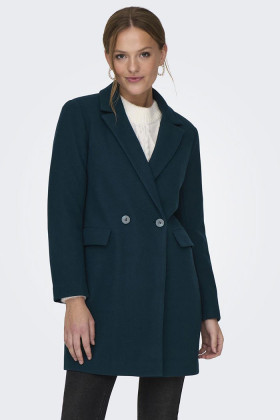 Manteau vert croisé femme Only