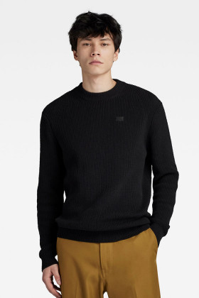 Pullover en maille sweater noir homme