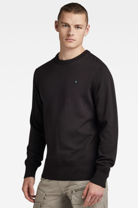 Pull en maille Premium Core noir homme