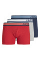 Lots de 3 shorties gris, rouge, bleu marine